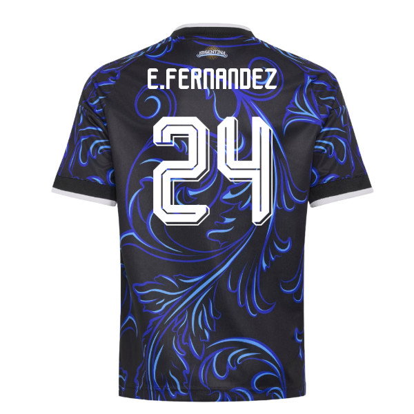 2026-2027 Argentina Away Shirt (Kids) (E.Fernandez 24)-SoccerKits Hub | Buy Soccer Jerseys Online